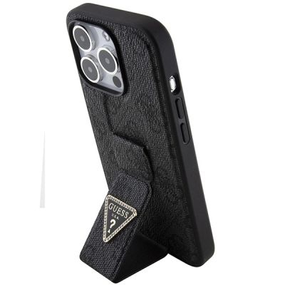 2. Guess Grip Stand 4G Triangle Strass case for iPhone 15 Pro - black