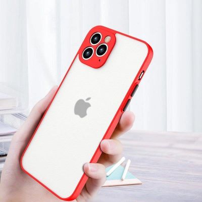 11. Milky Case silicone flexible translucent case for Samsung Galaxy A72 4G red