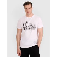 Men's regular t-shirt with volleyball print 4F 4FRAW25TTSHM3319-10S