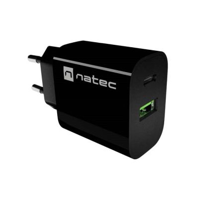 6. NATEC RIBERA WALL CHARGER 1X USB-A + 1X USB-