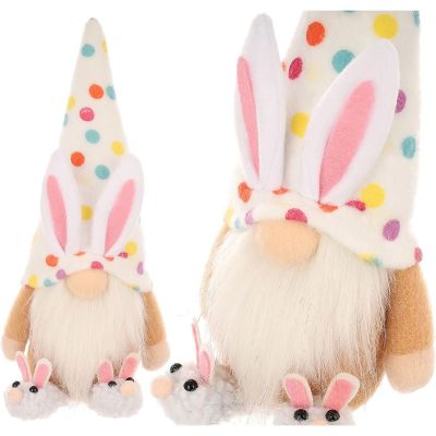 3. gnome bunny 25cm polka dots boy spring decoration