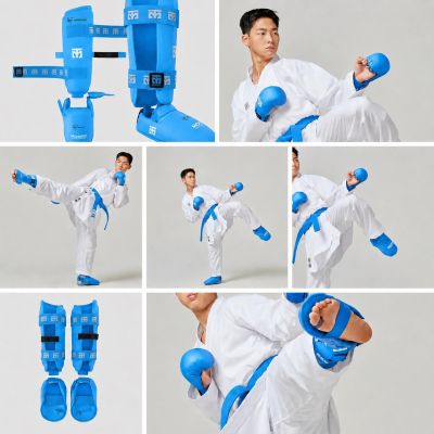12. Karate WKF BLUE Shin and Foot Protectors | MOOTO