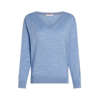 TOMMY HILFIGER WOMEN'S MERINO V-NK SWEATER