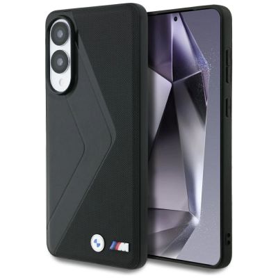 BMW Leather Oversized Stripes MagSafe case for Samsung Galaxy S25 Edge - black