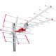 4. Maclean MCTV-855A Outdoor Directional Antenna (Active; 20 dB; Type F)