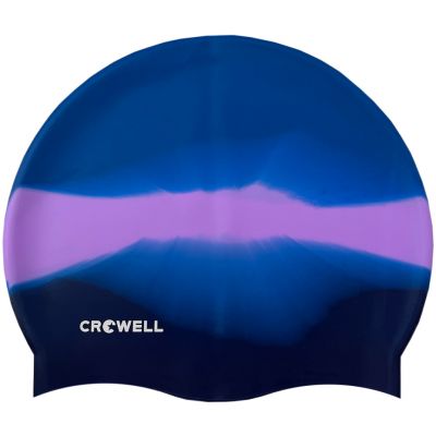3. Crowell Multi Flame Silicone Swimming Cap, col.21