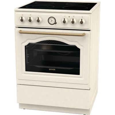6. GORENJE GECS6B70CLI Retro electric cooker 60 cm | ExtraSteam | AirFry | FrozenBake | cream