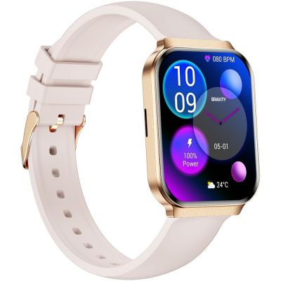 9. Smartwatch Gravity Rose Gold Strap + Bracelet GT44-2