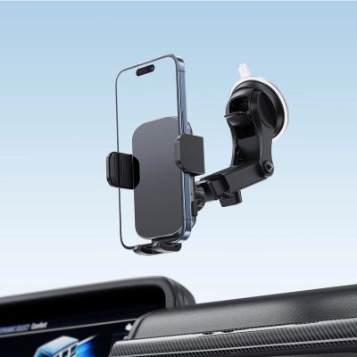 6. Acefast D53 Car Mount with Wireless Charger for Dashboard with Automatic Clamp - Black