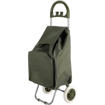 TROLLEY SHOPPING BAG ON WHEELS WITH FRAME 40L GREEN
