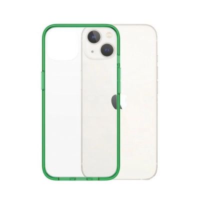 2. PanzerGlass ClearCase antibacterial case with Military Grade certificate for iPhone 13 / 14 / 15 - transparent green