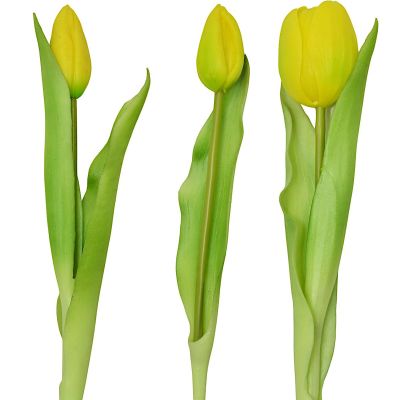 15. BOUQUET OF 7 YELLOW TULIPS 31 CM LIFE-LIKE SPRING DECORATION