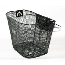 Bicycle basket - mesh front Click black