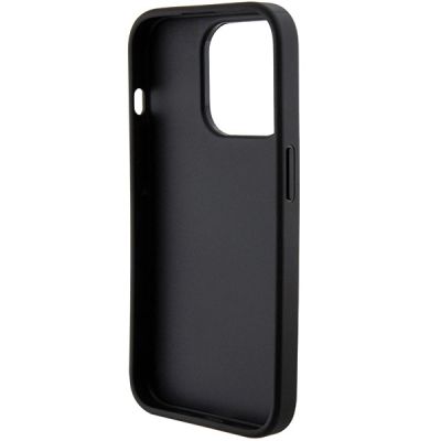 6. Guess Grip Stand 4G Saffiano Strass case for iPhone 15 Pro Max - black