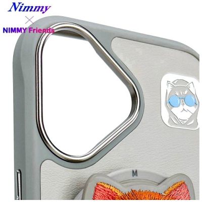 10. Nimmy Glasses Cool Cat MagSafe Case for iPhone 16 - Gray