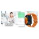 19. Gravity GT15-2 Smartwatch Orange Silicone Strap + Black Bracelet