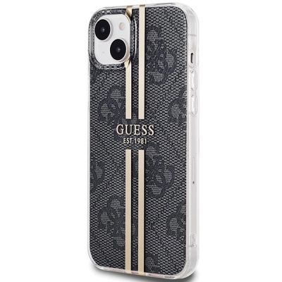 2. Guess IML 4G Gold Stripe case for iPhone 15 Plus / 14 Plus - black