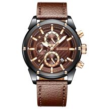 Men's Watch Giewont Chronograph Sapphire Black Brown GW8810-A3