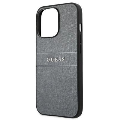 6. Guess GUHCP13LPSASBGR iPhone 13 Pro / 13 6.1" grey/grey Saffiano Strap