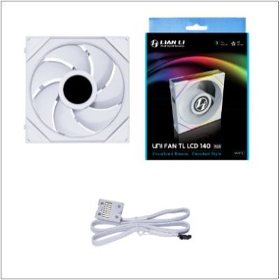 3. Lian Li UNI FAN TL LCD wireless fan, ARGB, PWM - 140mm, white