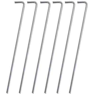TENT PEGS 23 CM SET OF 6 METAL CAMP ACTIVE