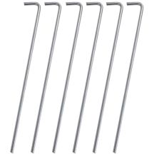 TENT PEGS 23 CM SET OF 6 METAL CAMP ACTIVE