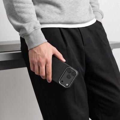 6. Tech-Protect Ion Carbon MagSafe Case for iPhone 18 Pro / 17 Pro - Black & Silver