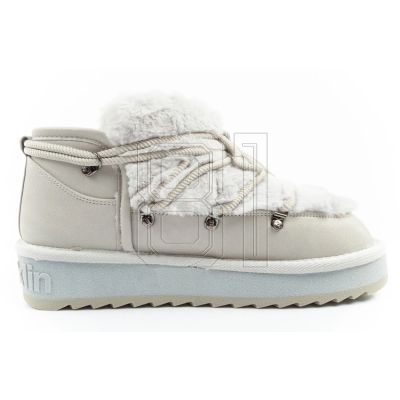 4. D.Franklin women's winter snow boots, fashionable fur lining, gray