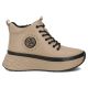 2. Leather ankle boots on the platform, insulated, beige, Filippo DBT7998