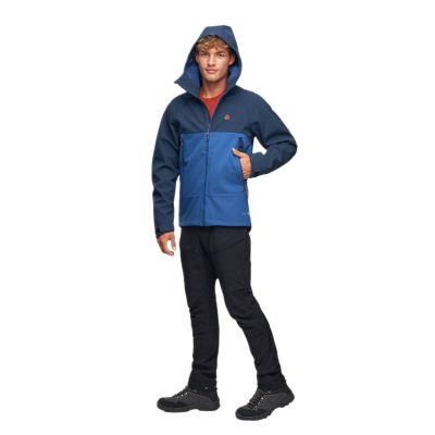 3. Men's Windproof Softshell Rain Jacket Alpinus Pelat Blue - MK18852