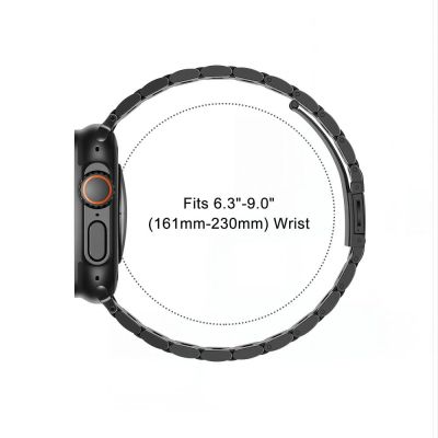 4. Tech-Protect Stainless Bracelet for Apple Watch 44 / 45 / 46 / 49 mm – Black