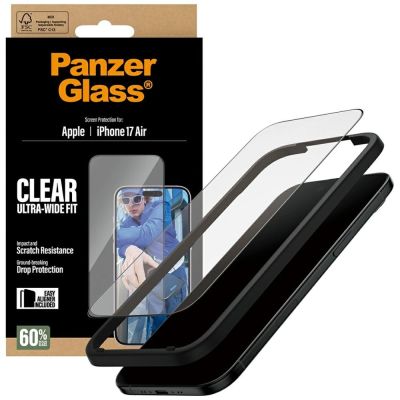 4. PanzerGlass Ultra-Wide Fit EasyAligner Tempered Glass for iPhone Air