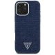 3. Guess Denim Triangle Logo MagSafe iPhone 16 Pro Case - Blue