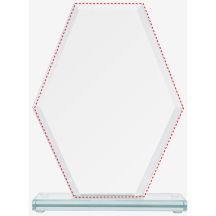 Glass trophy with a broken base