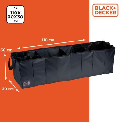 24. ORGANIZER STORAGE BOX 4 COMPARTMENTS FOLDABLE 110X30X30cm BLACK + DECKER