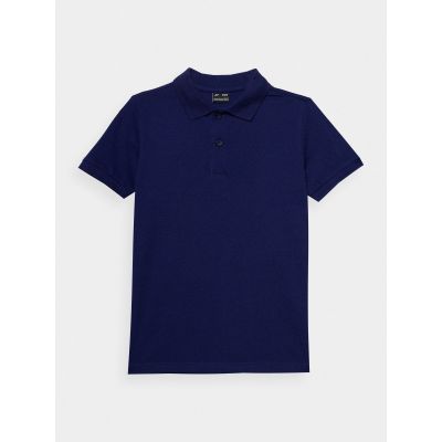 Boy's 100% cotton plain polo shirt 4F