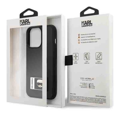 8. Karl Lagerfeld Ikonik Patch Case for iPhone 13 Pro / iPhone 13 - Black
