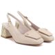 3. Beige leather pumps with a free heel Artiker 58C0672