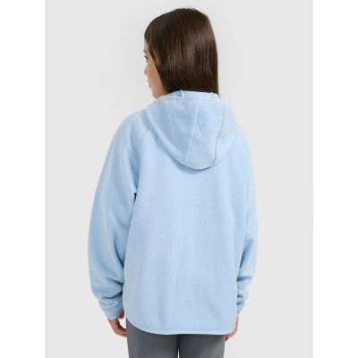 2. Girls' loose fleece with hood 4F 4FJRAW25TFLEF444-33S