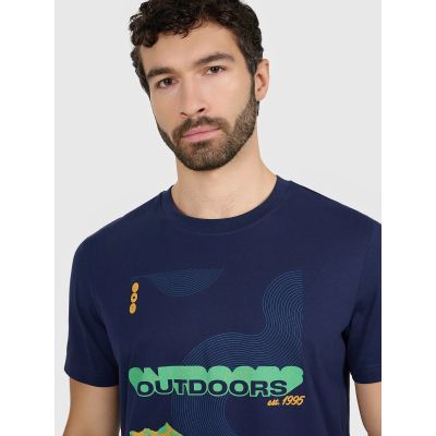 4. Men's regular printed T-shirt 4F 4FRAW25TTSHM3378-31S