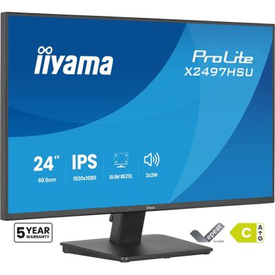 31. iiyama ProLite X2497HSU-B1 computer monitor 60.5 cm (23.8") 1920 x 1080 px Full HD LED Black