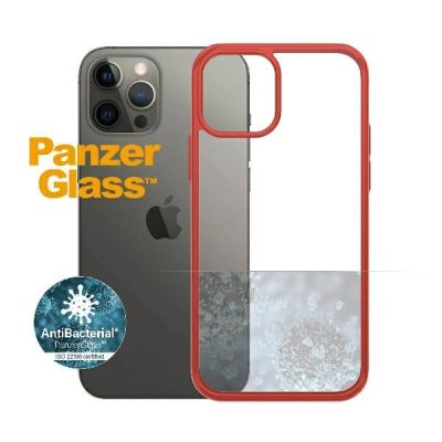 5. PanzerGlass Mandarin Clear Case for iPhone 12 / 12 Pro - Clear Red