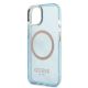 6. Guess Gold Outline Translucent MagSafe case for iPhone 13 - blue