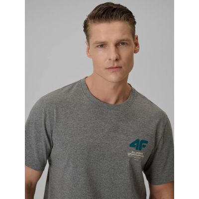 4. Men's regular plain T-shirt 4F 4FRSS26TTSHM3990-24M