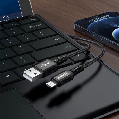6. Acefast cable MFI USB - Lightning 1.2m, 2.4A black (C1-02 black)