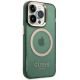 4. Guess GUHMP14LHTCMA iPhone 14 Pro 6.1" green/khaki hard case Gold Outline Translucent MagSafe