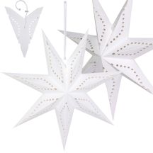 PAPER DECORATION STAR 50CM 7 ARMS WHITE