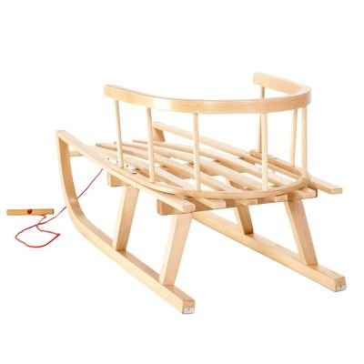 3. Classic wooden sled with backrest GreenBlue GB136