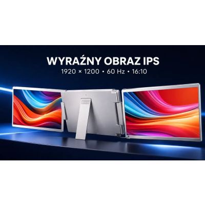 5. EXTRALINK SMART LIFE 16" Dual-Screen Monitor for 12" to 18.5" Laptops S11