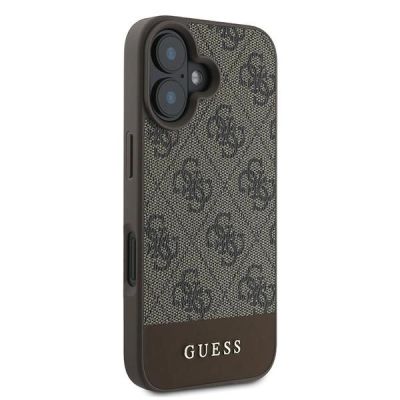 4. Guess 4G Bottom Stripe Case for iPhone 16 Plus 6.7" - Brown